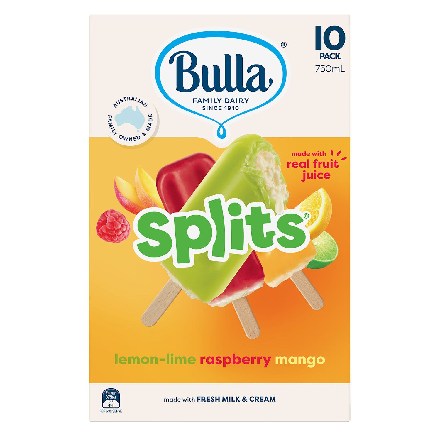 Bulla Lemon-Lime, Mango, Raspberry Splits