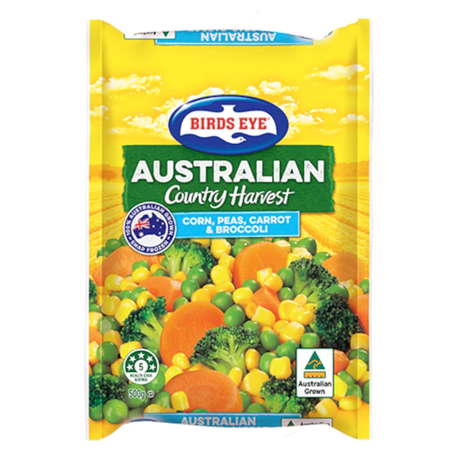 Birds Eye Country Harvest Corn Peas Carrots & Broccoli, 500 Gram
