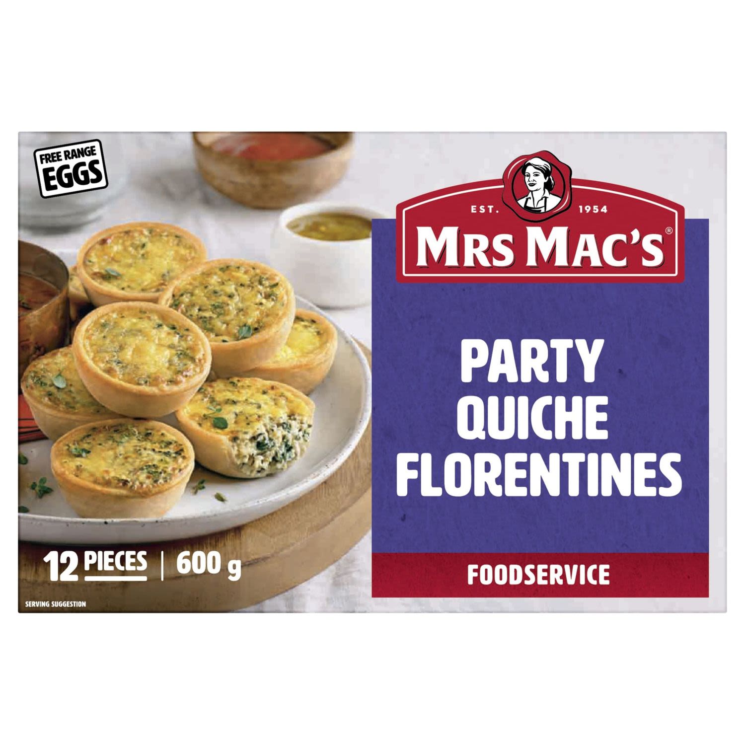 Mrs Mac's Party Quiche Florentines, 12 Each