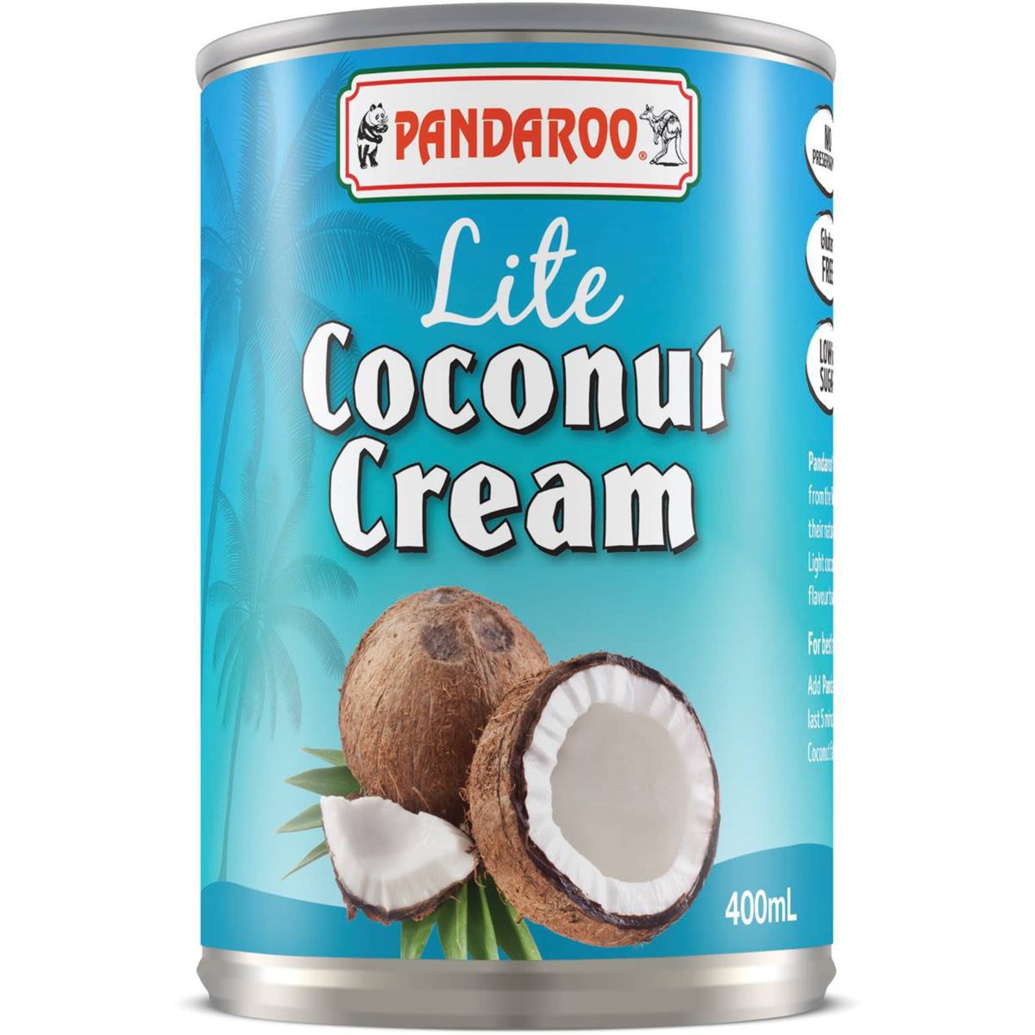 Pandaroo Lite Coconut Cream, 400 Millilitre