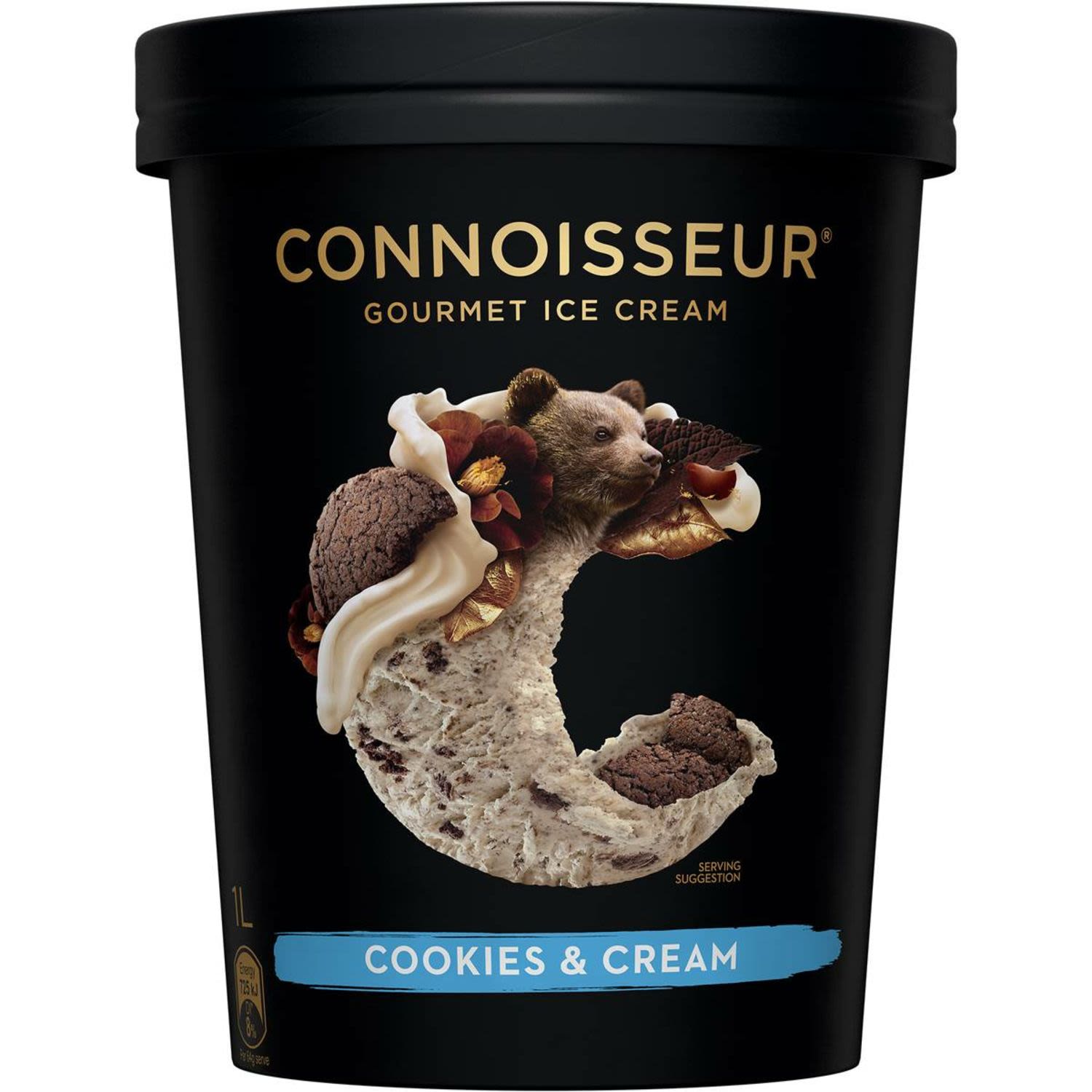 Connoisseur Ice Cream Cookies & Cream, 1 Litre