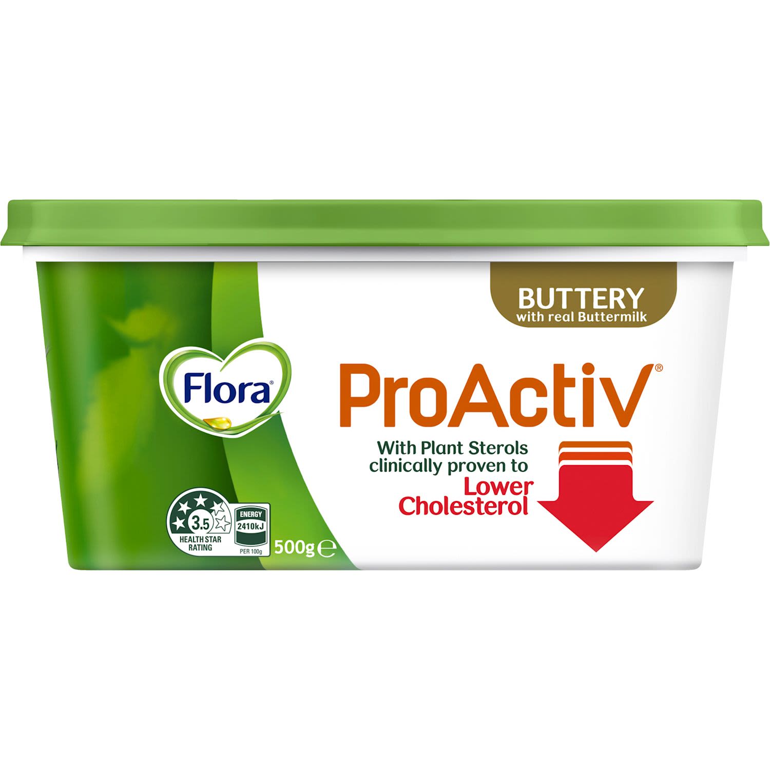 This contains 2g of plant sterols, the optimal amount per day proven to lower cholesterol. More than 3g of plant sterols per day do not provide additional benefits. If you are on cholesterol lowering medication please consult your doctor while using Flora ProActiv.