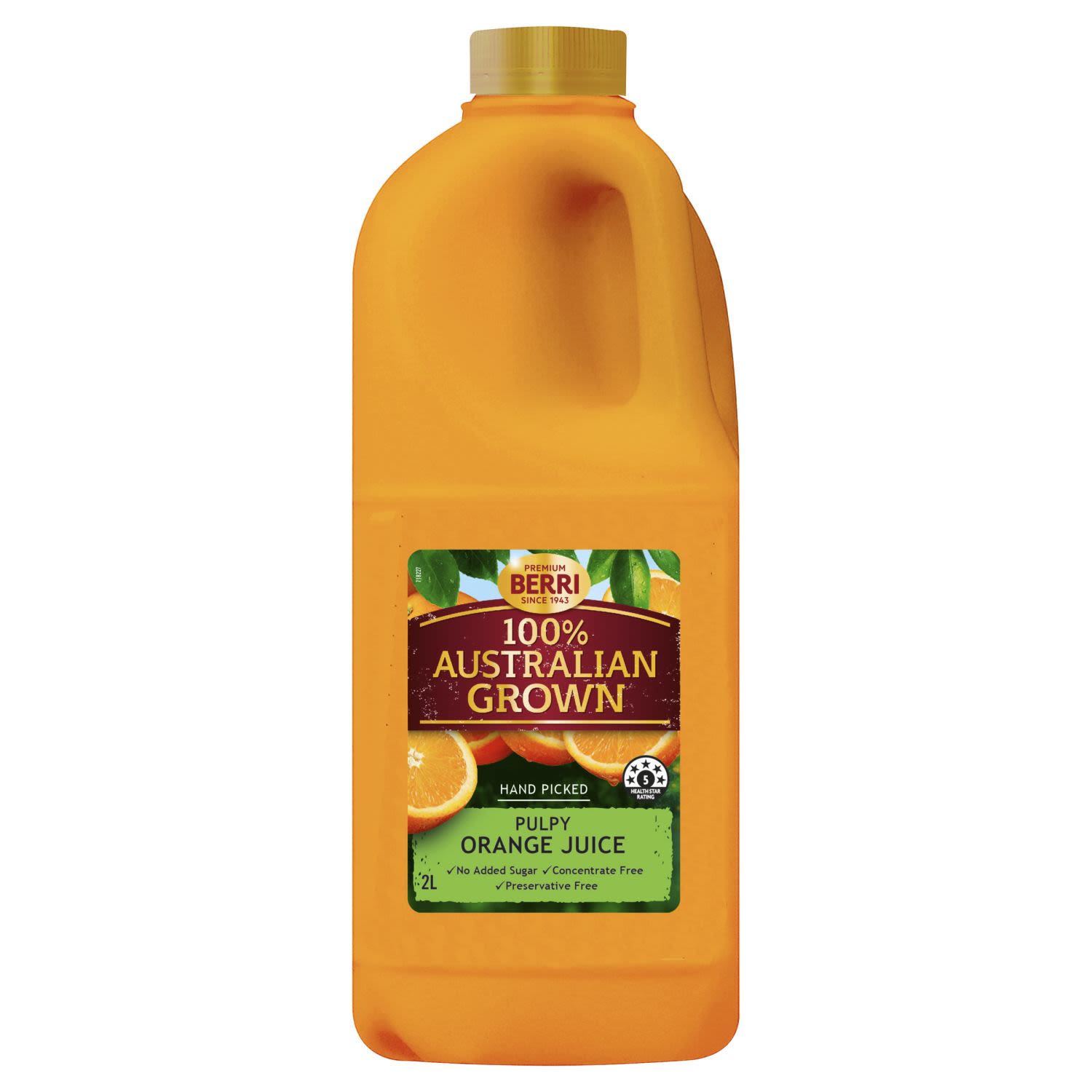 Berri 100% Australian Grown Orange Juice, 2 Litre
