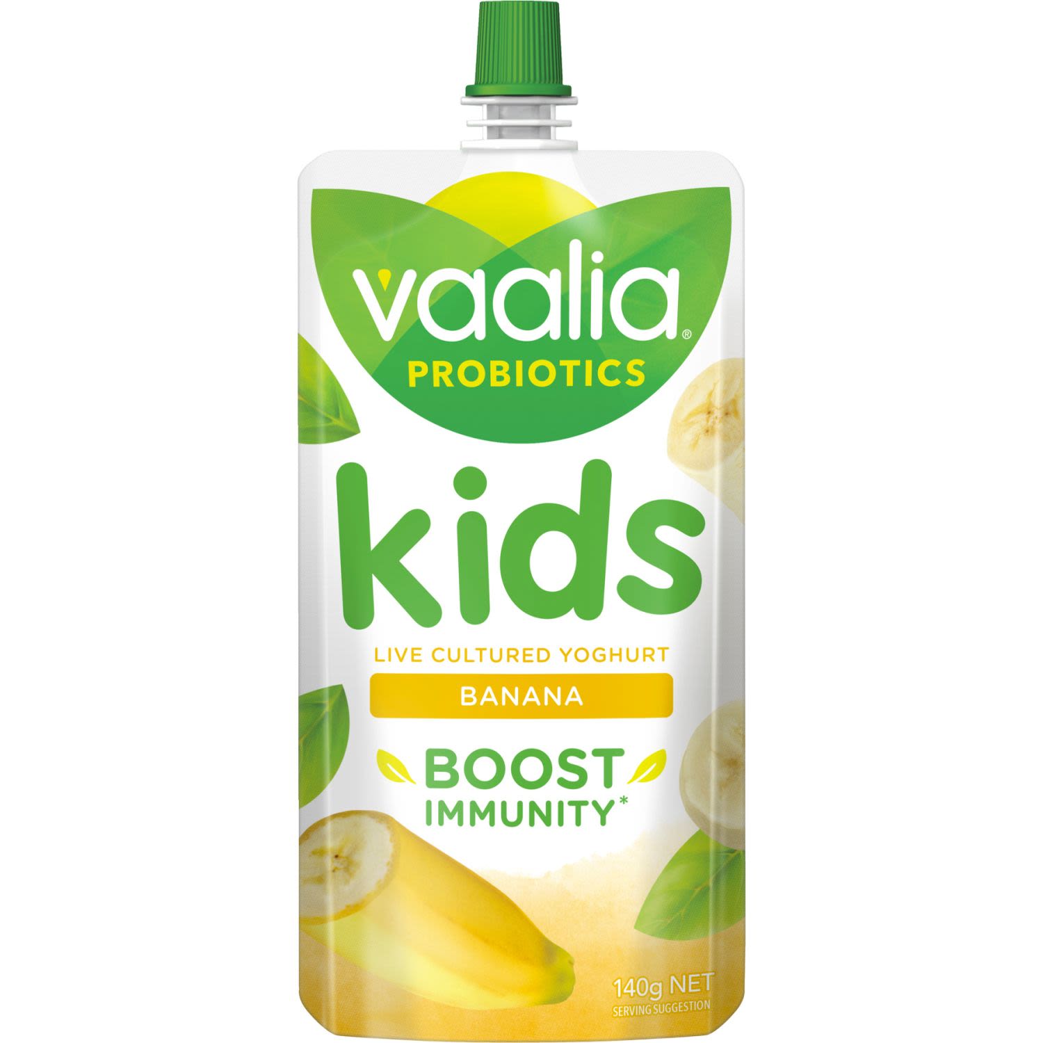 Vaalia Kids Probiotic Yoghurt Pouch Banana, 140 Gram