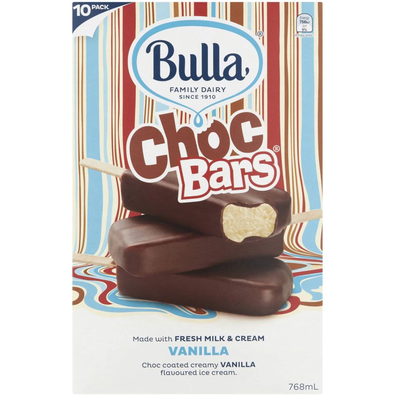 Bulla Choc Bars, 10 Each