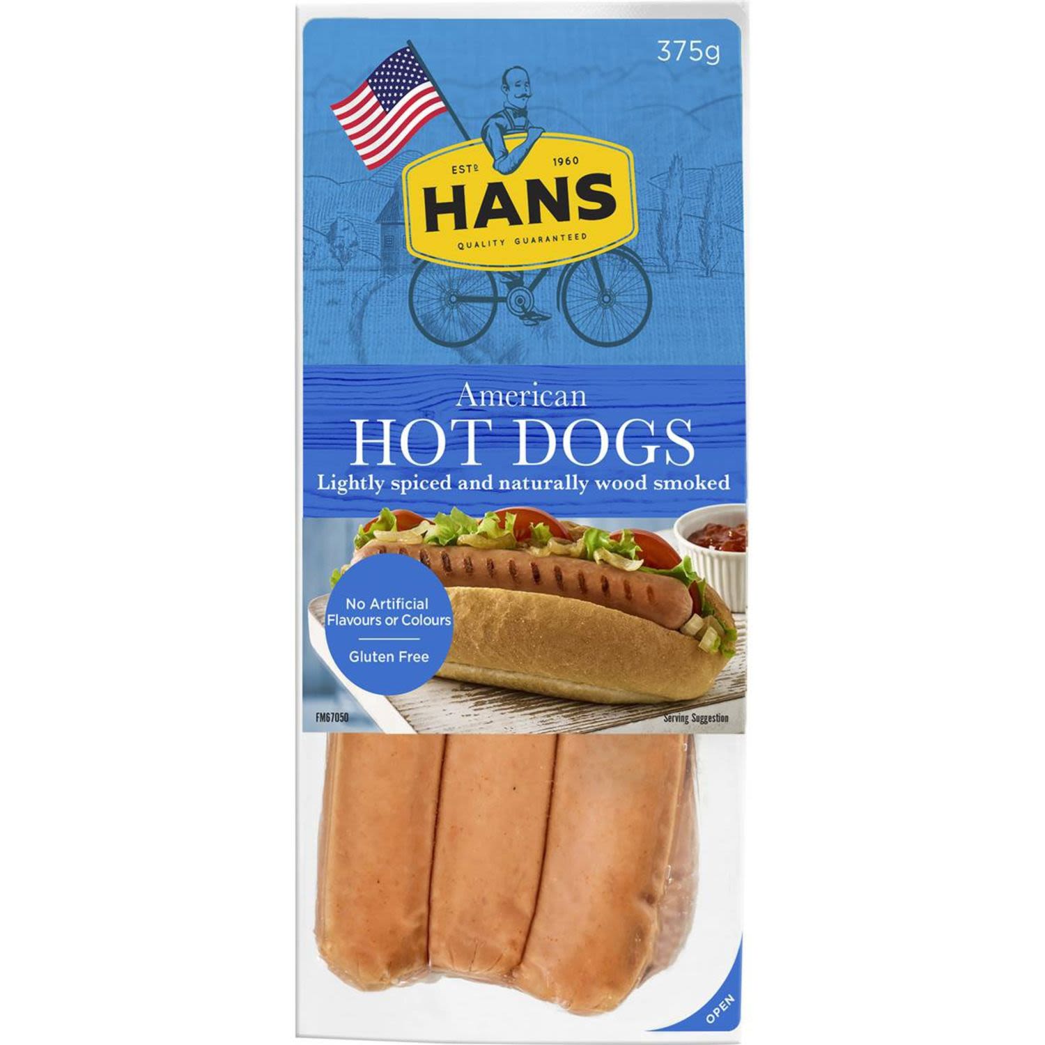 Hans Hot Dogs American, 375 Gram