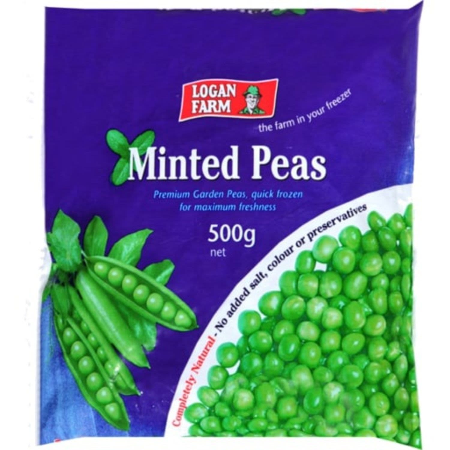 Logan Farm Minted Peas, 500 Gram