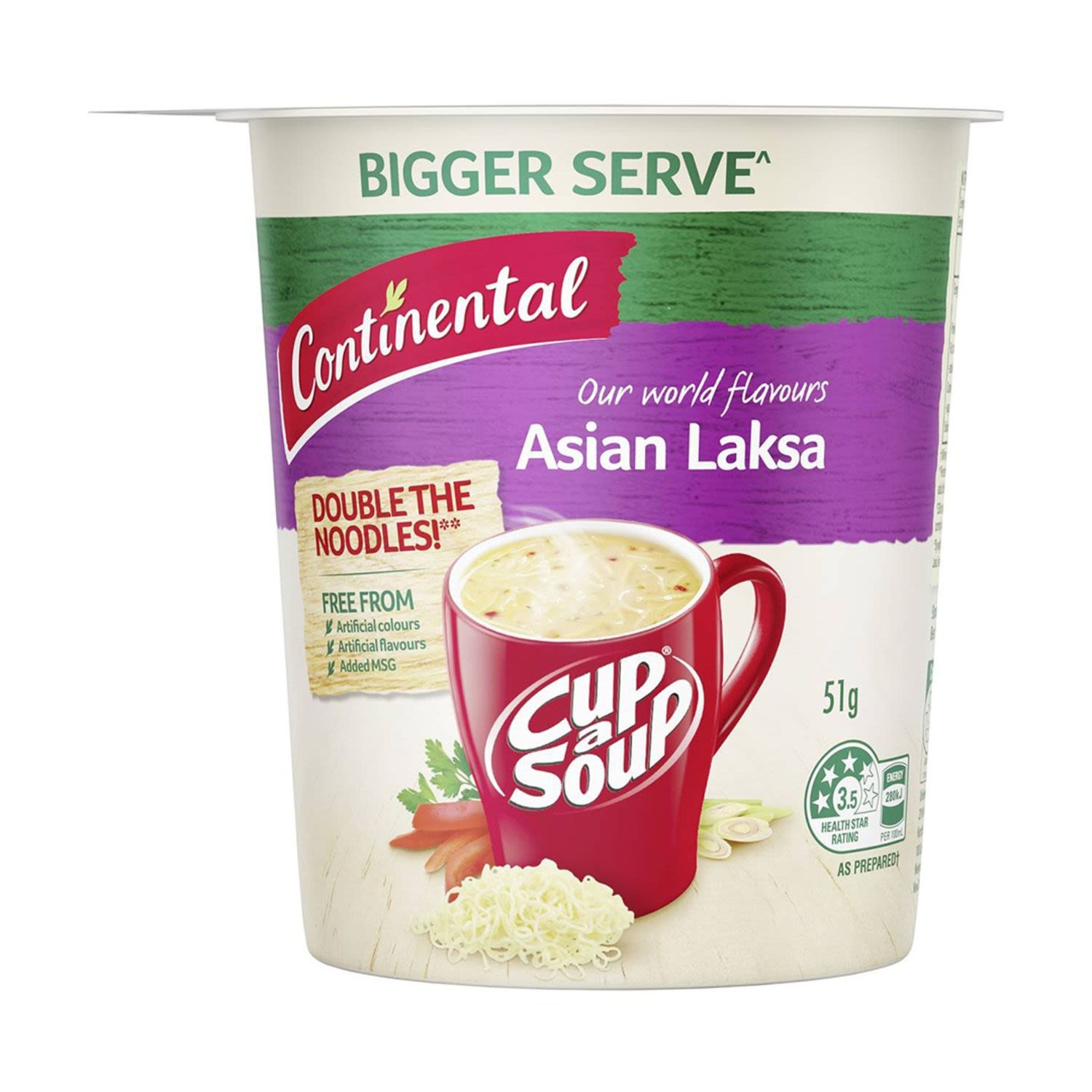 Continental Cup A Soup Asian Laksa, 51 Gram