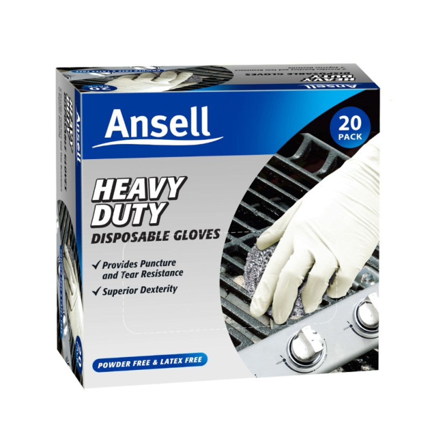 Ansell Gloves Heavy Duty, 20 Each