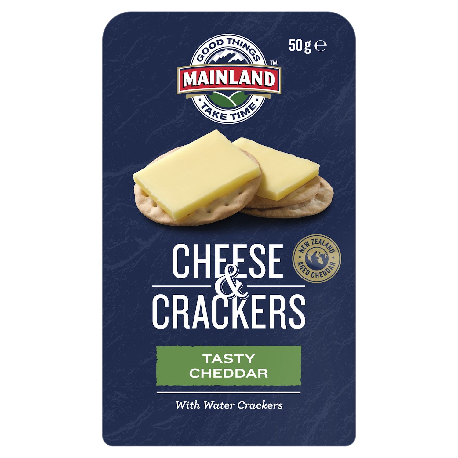 Mainland Tasty Cheddar Cheese with Water Crackers