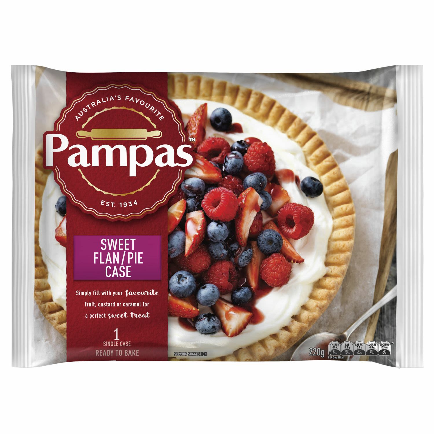 Pampas Sweet Pie Flan, 220 Gram
