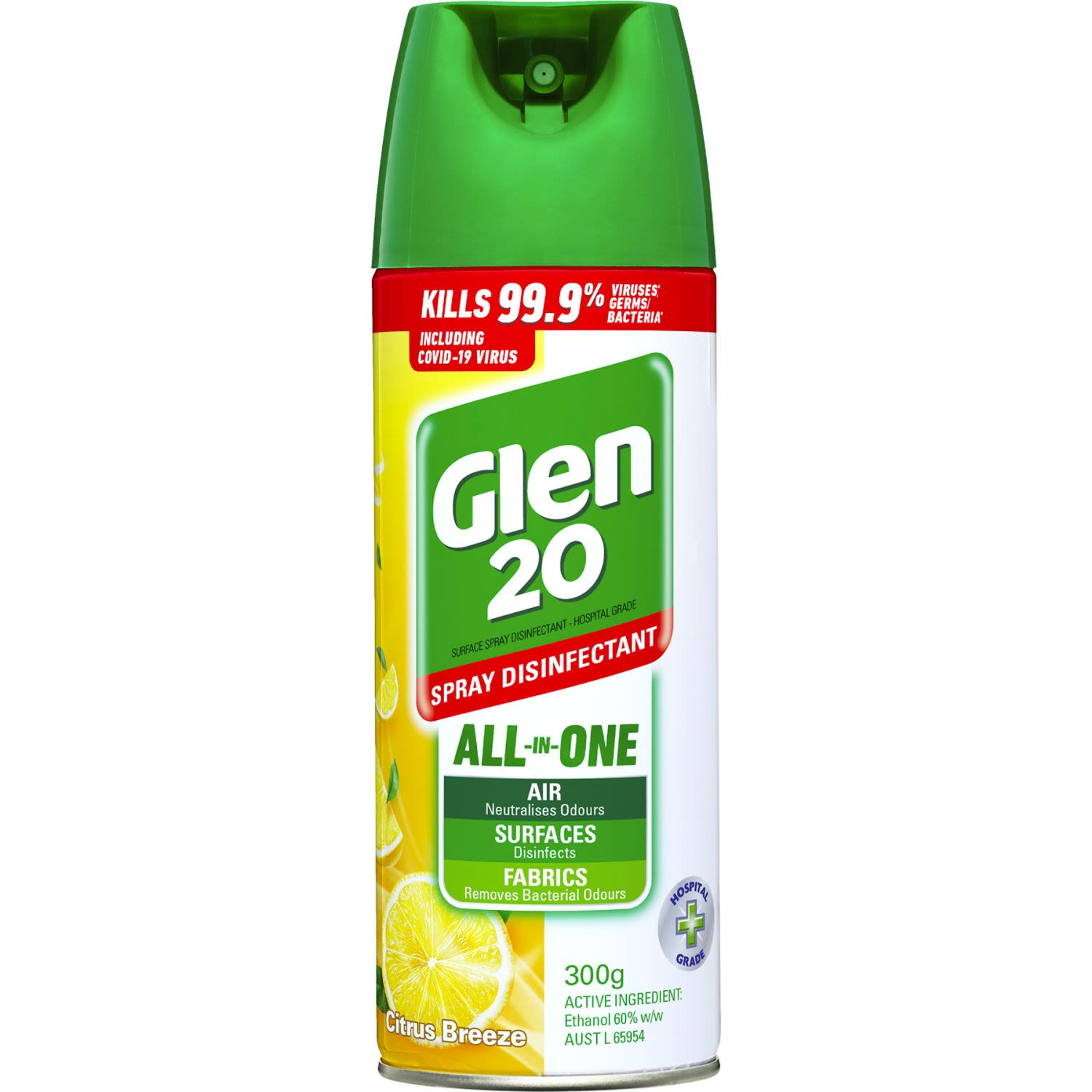 Glen 20 All-In-One Disinfectant Spray Citrus Breeze, 300 Gram