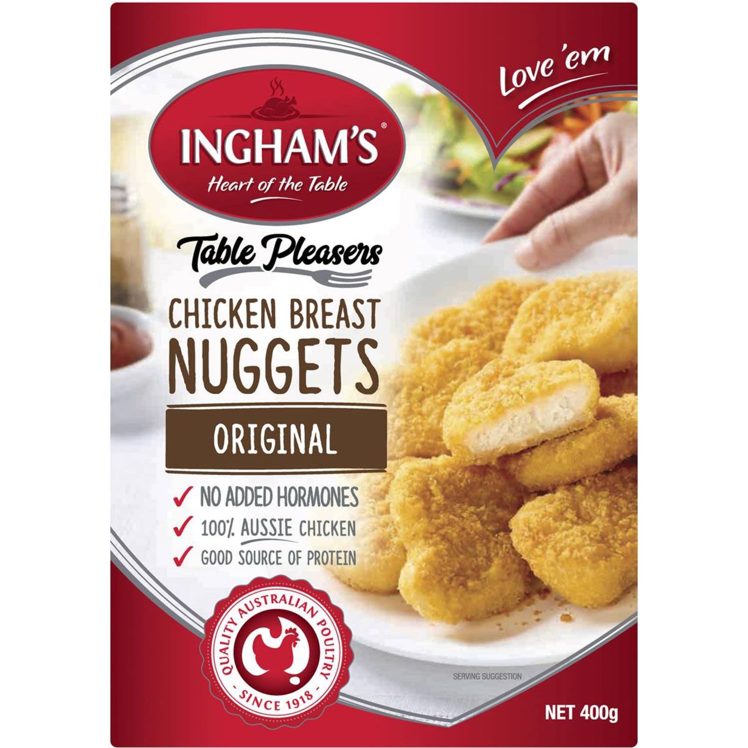 Ingham's Crumbed Chicken Breast Nuggets, 400 Gram