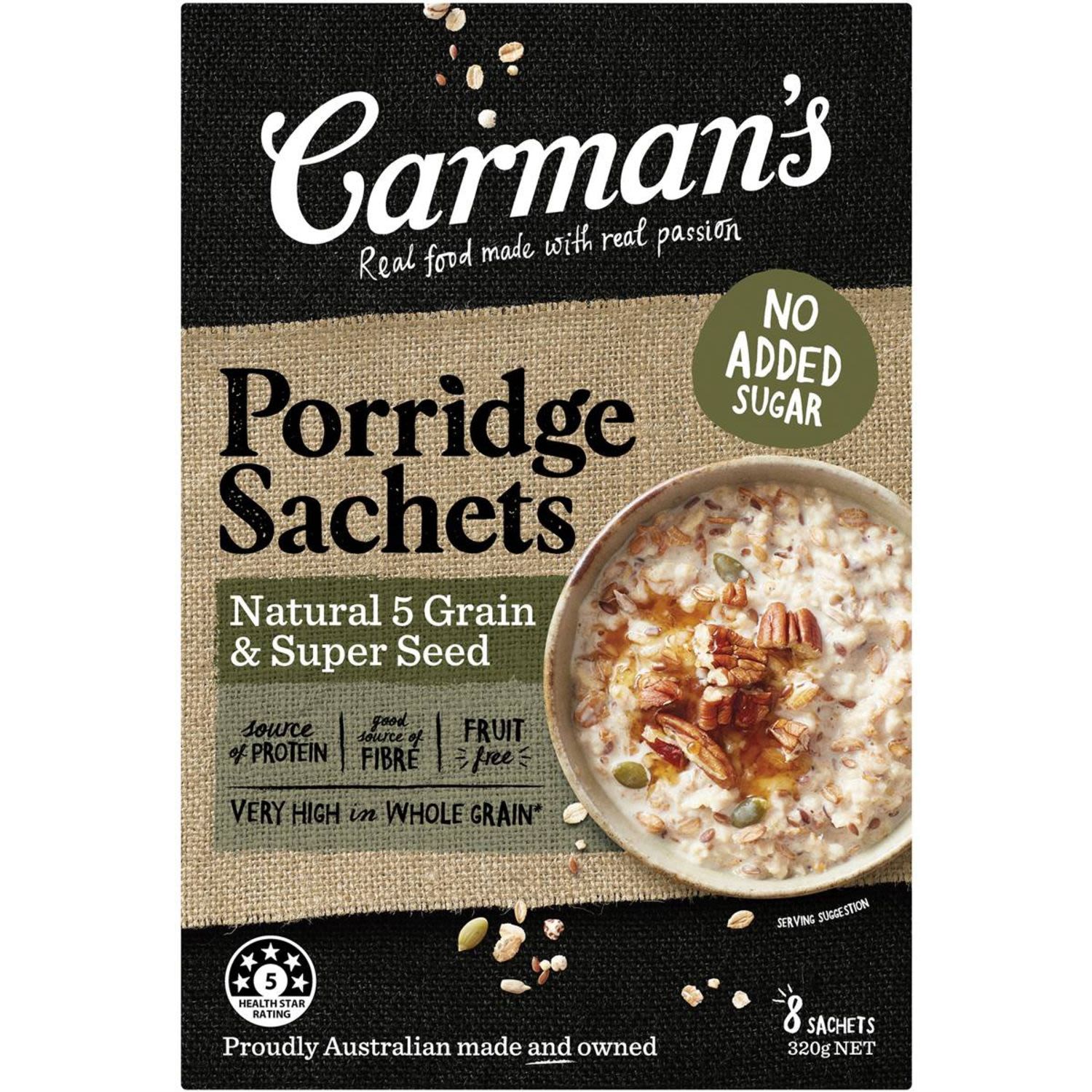 Carman's Porridge 5 Grain Superseed, 320 Gram