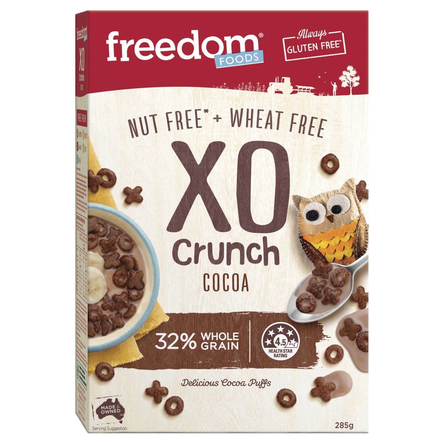 Freedom Foods XO Crunch Cocoa, 285 Gram