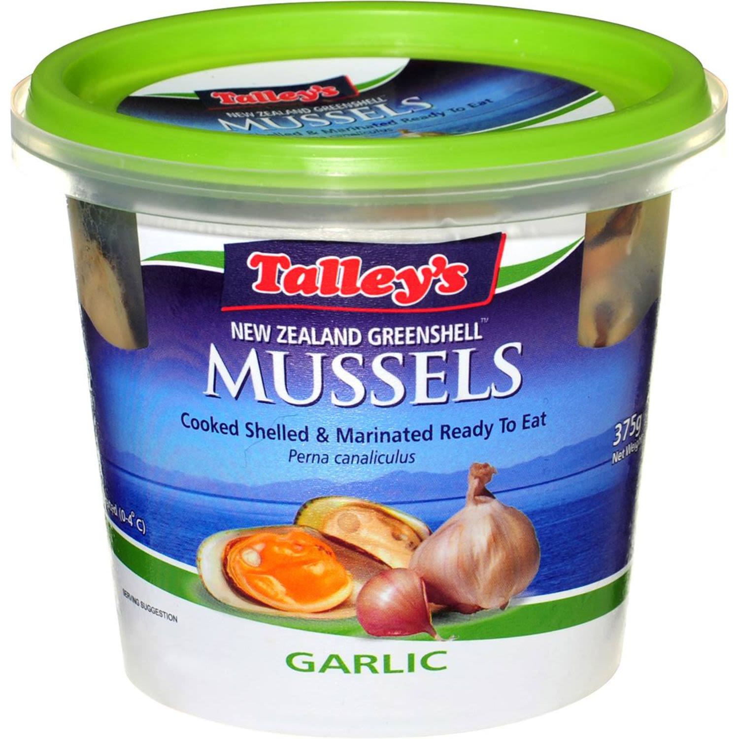 Talley's Chilled Mussels Marinated Plain, 375 Gram