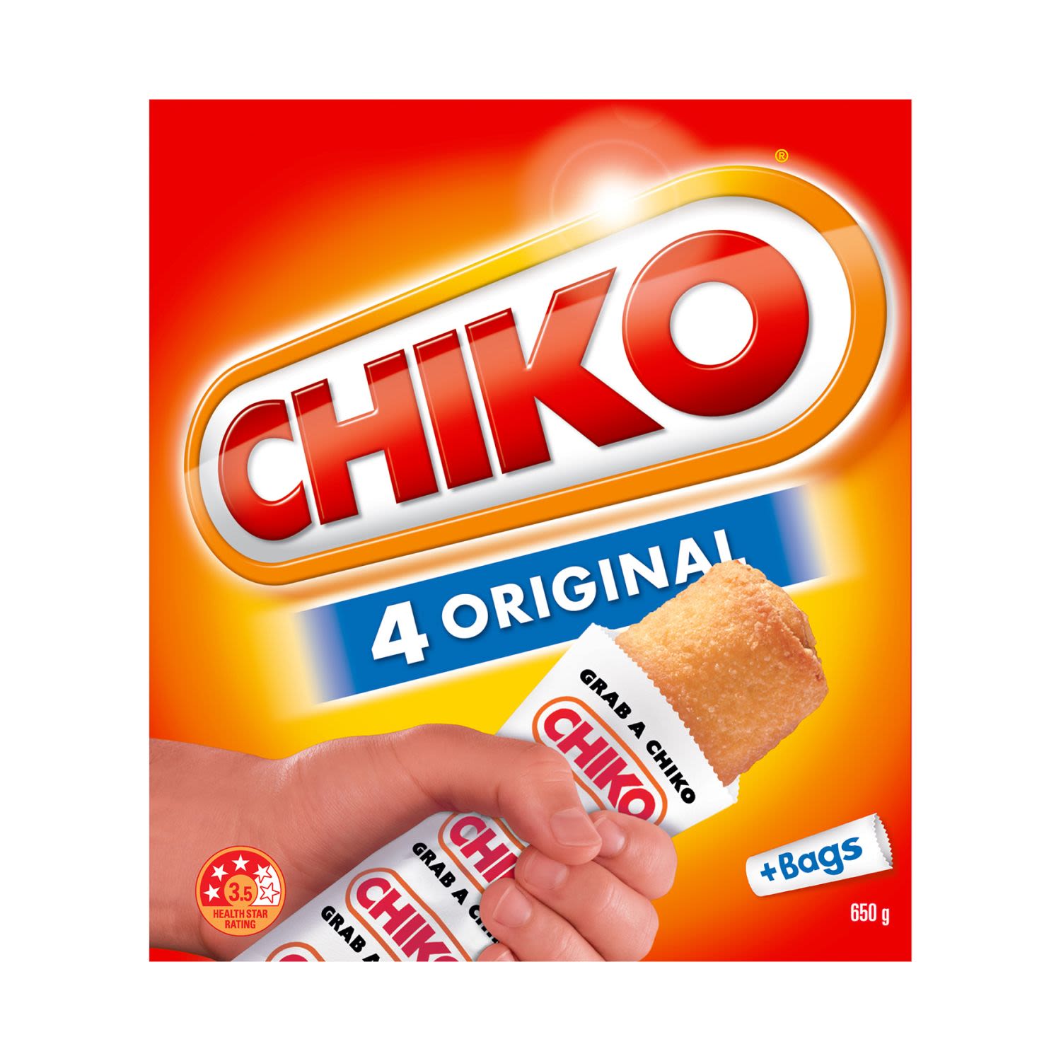 Chiko Original Rolls, 4 Each