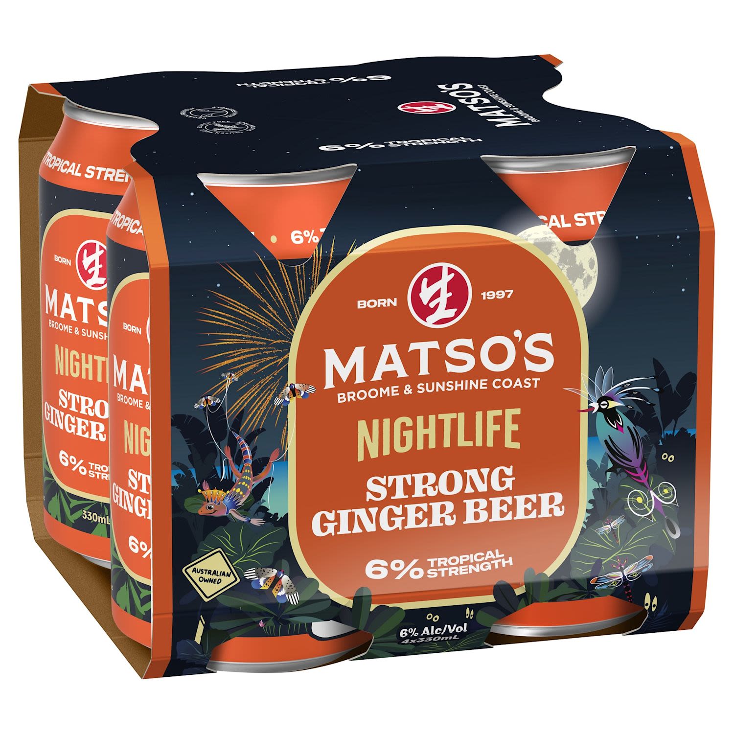 Matsos Nightlife Ginger Beer 330ml Can 