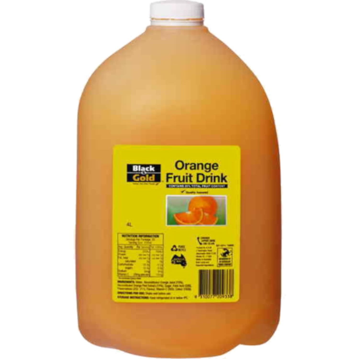 Black & Gold Orange Drink, 4 Litre