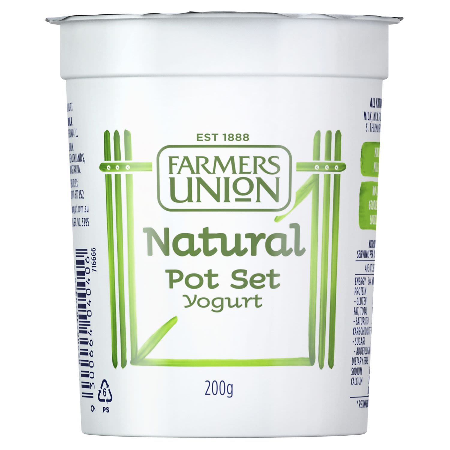 Farmers Union Natural Pot Set Yogurt, 200 Gram