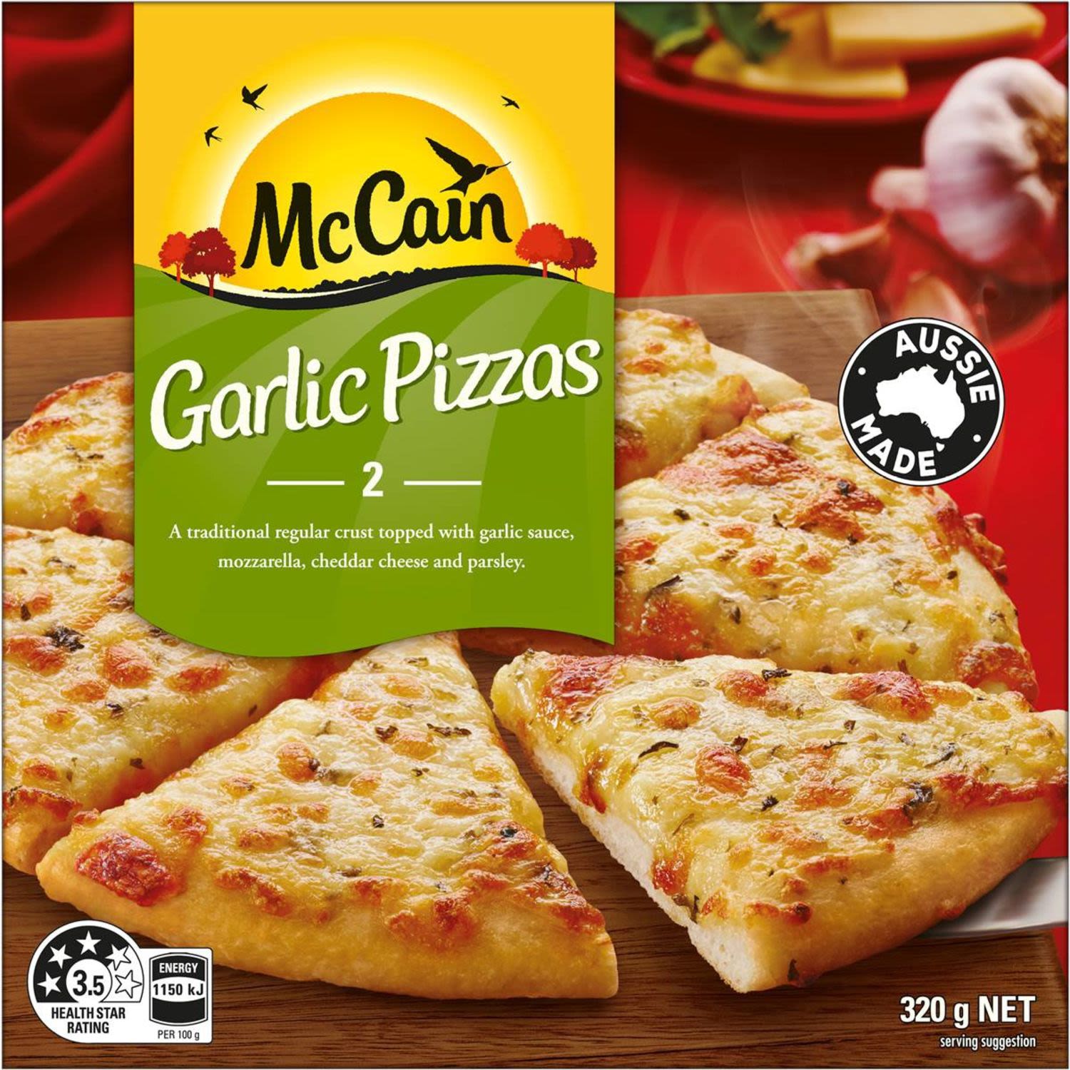 McCain Garlic Pizza, 320 Gram