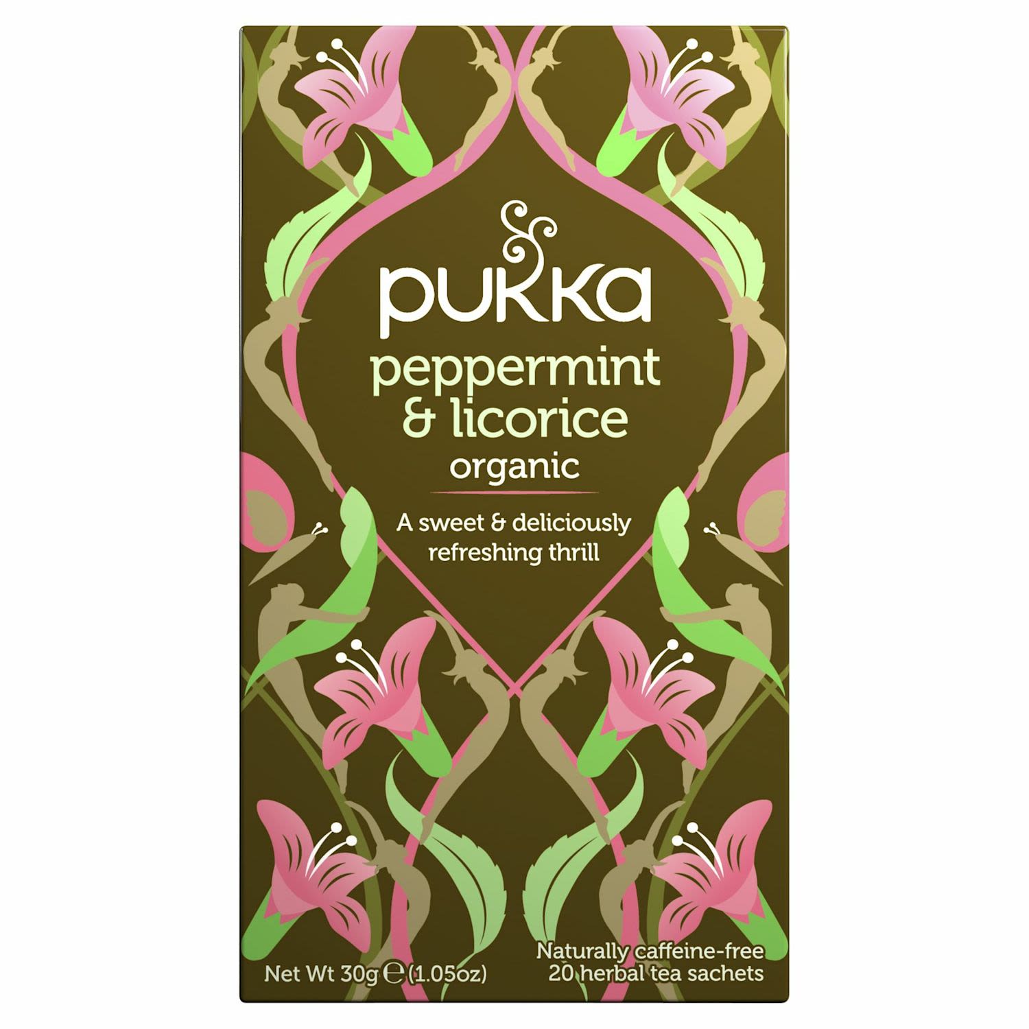 Pukka Herbs Peppermint & Licorice Herbal Tea Bags Organic & Fair Peppermint Leaf and Licorice
