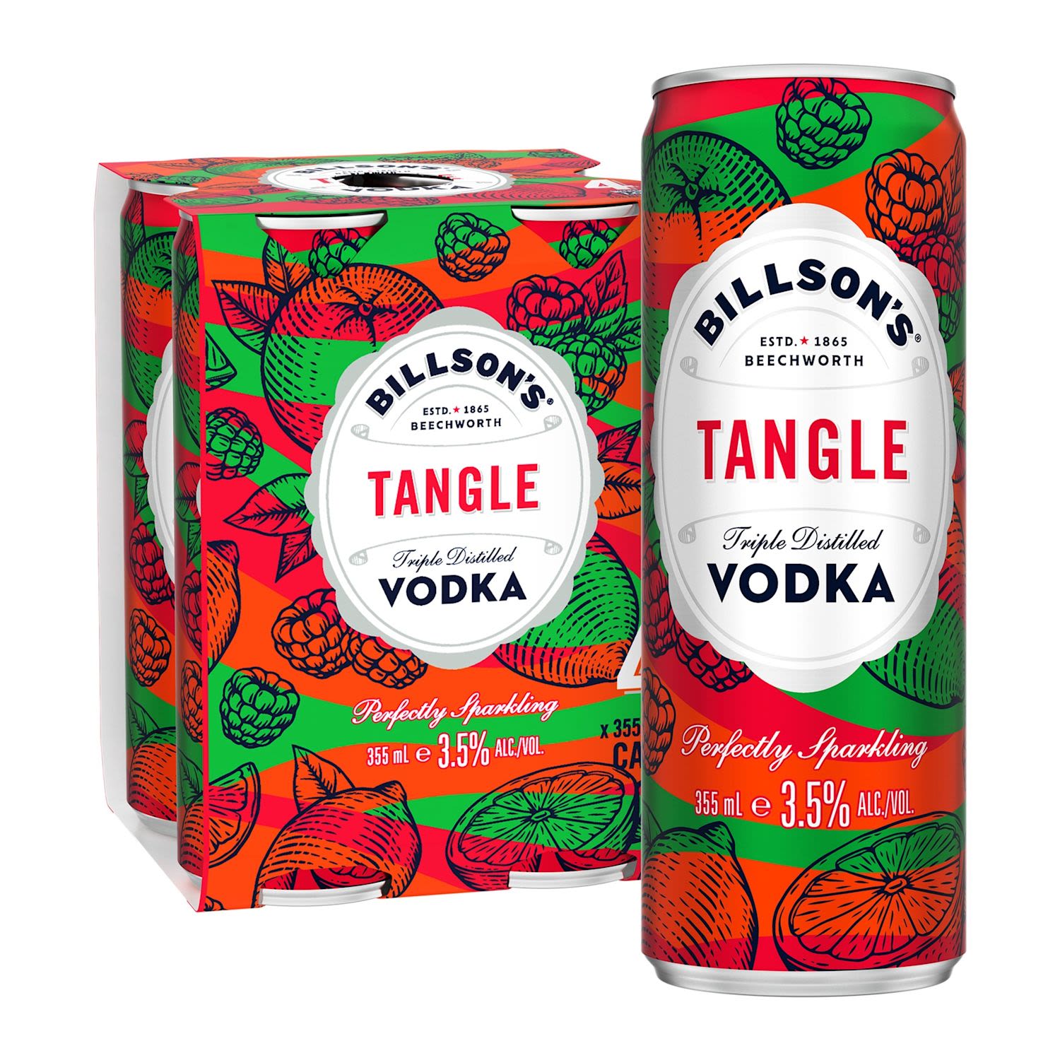 Billson's Vodka Fruit Tangle Cans
