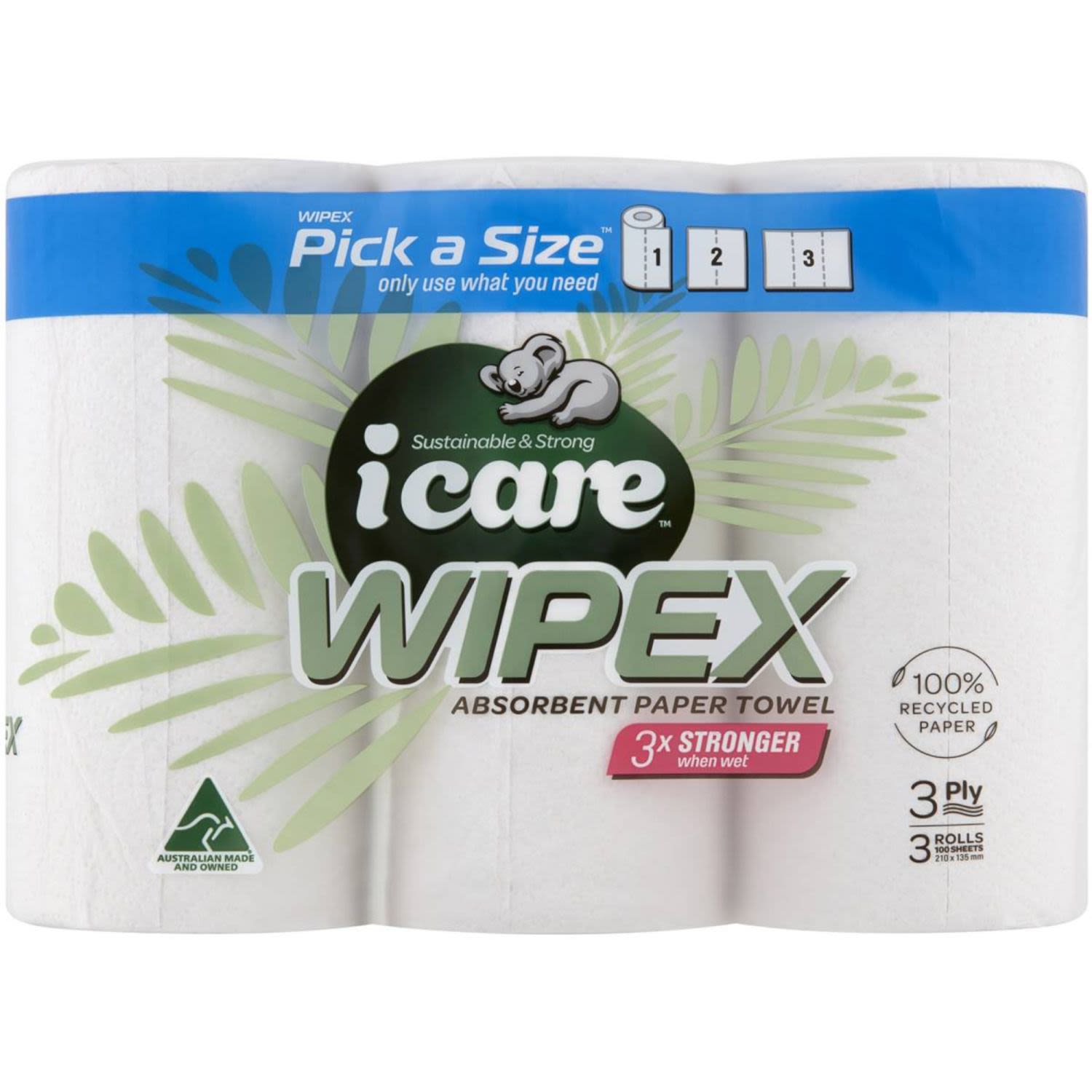 Icare Wipex Absorbent Recycled Pick A Size Paper Towel