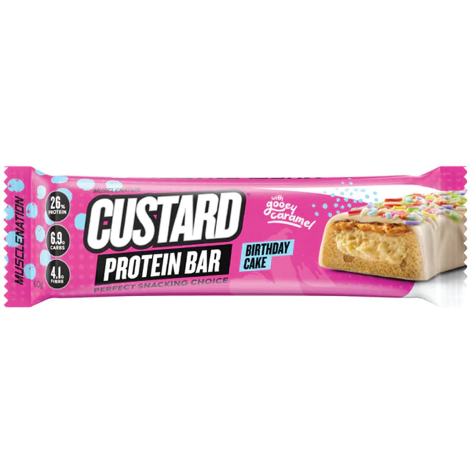 Muscle Nation Custard Birthday Cake Protein Bar