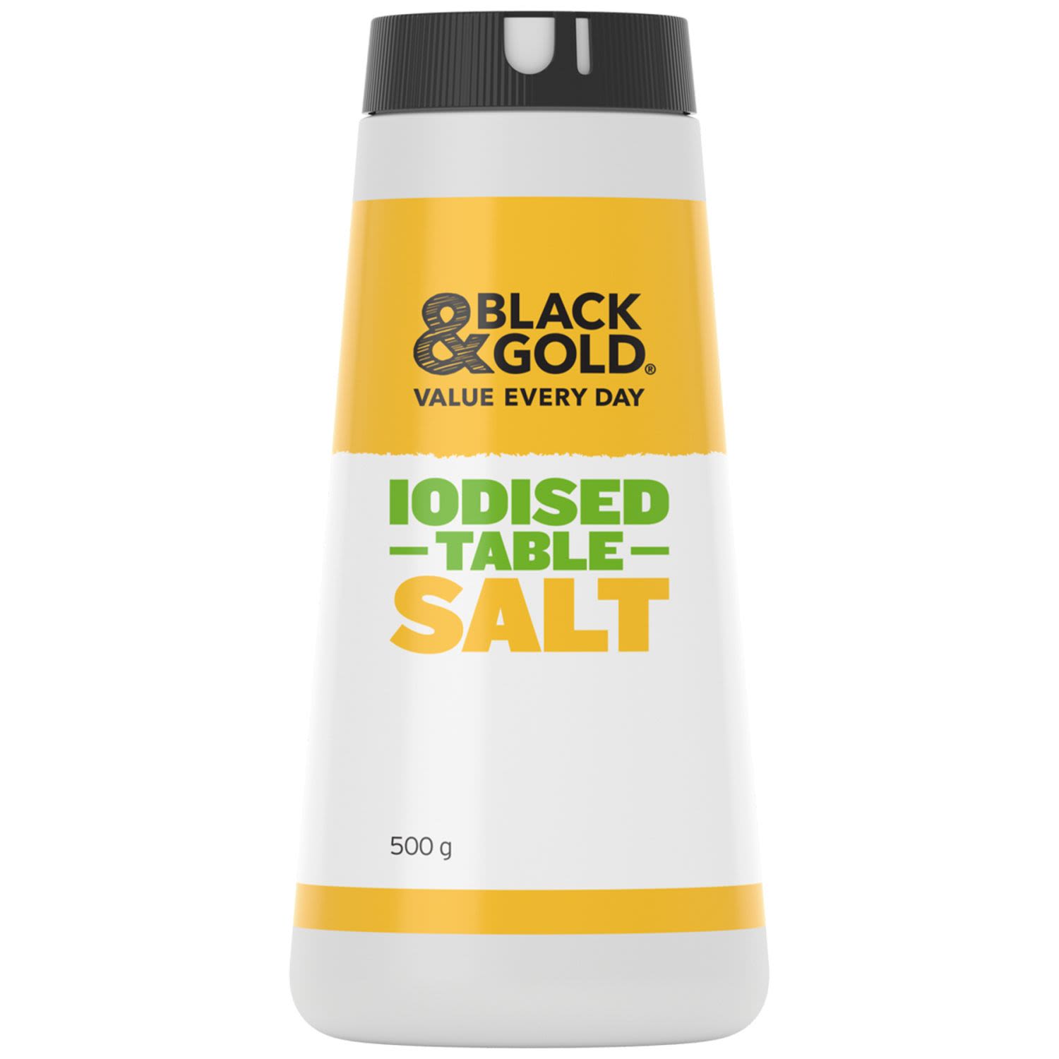 Black & Gold Iodised Table Salt, 500 Gram