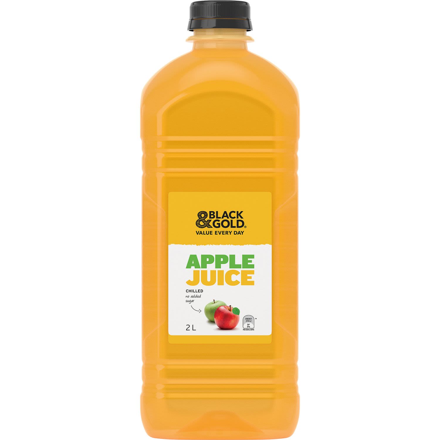 Black & Gold Apple Juice No Added Sugar, 2 Litre