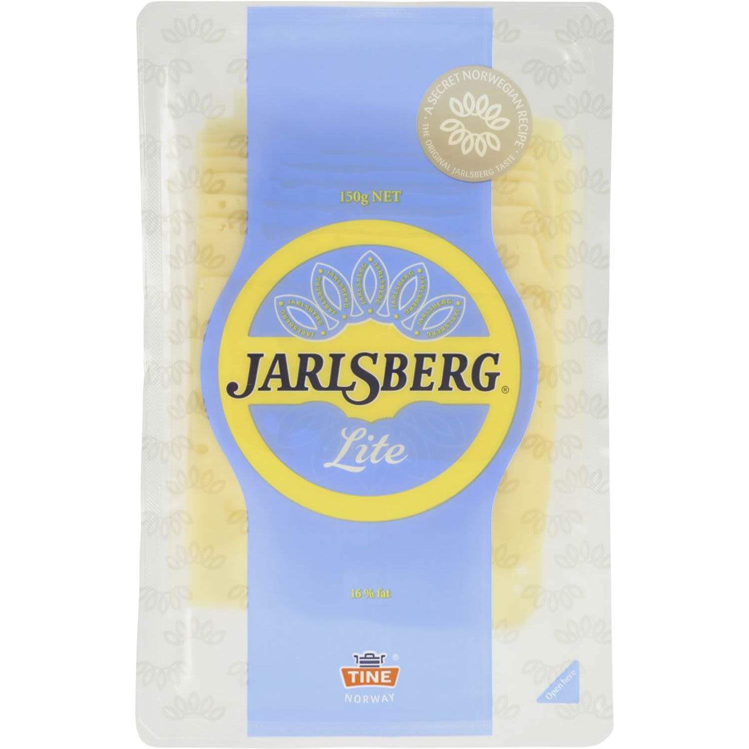 Jarlsberg Lite Cheese Slices Sliced Cheese, 150 Gram