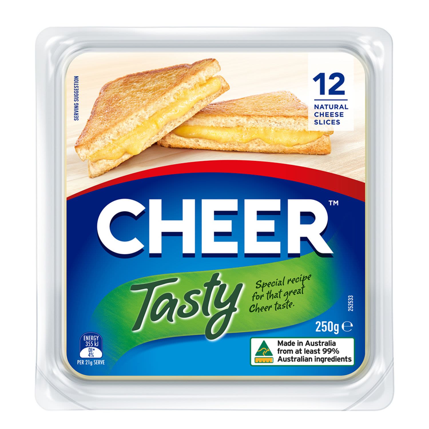 Cheer Cheese Tasty Sliced Cheese 12 Slices, 250 Gram
