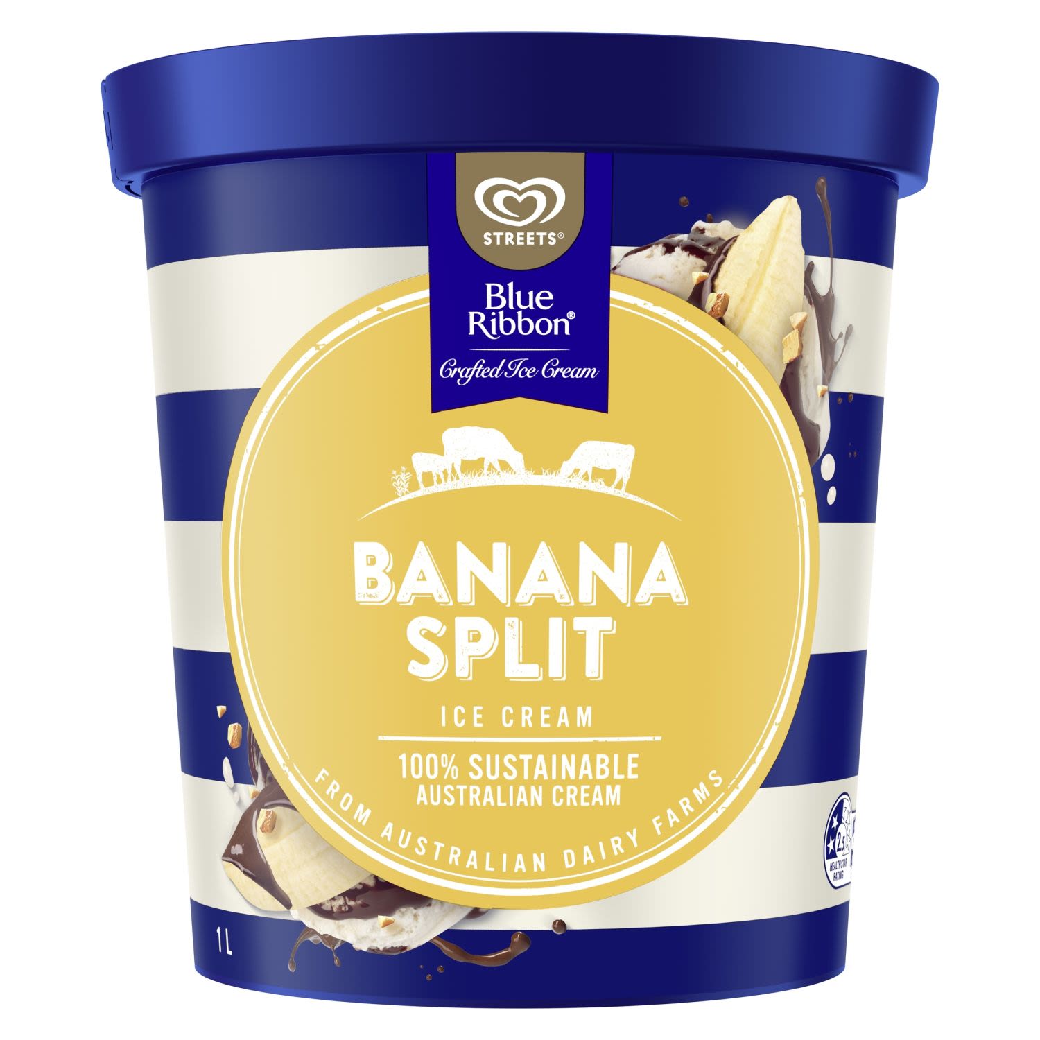 Blue Ribbon Ice Cream Banana Split, 1 Litre