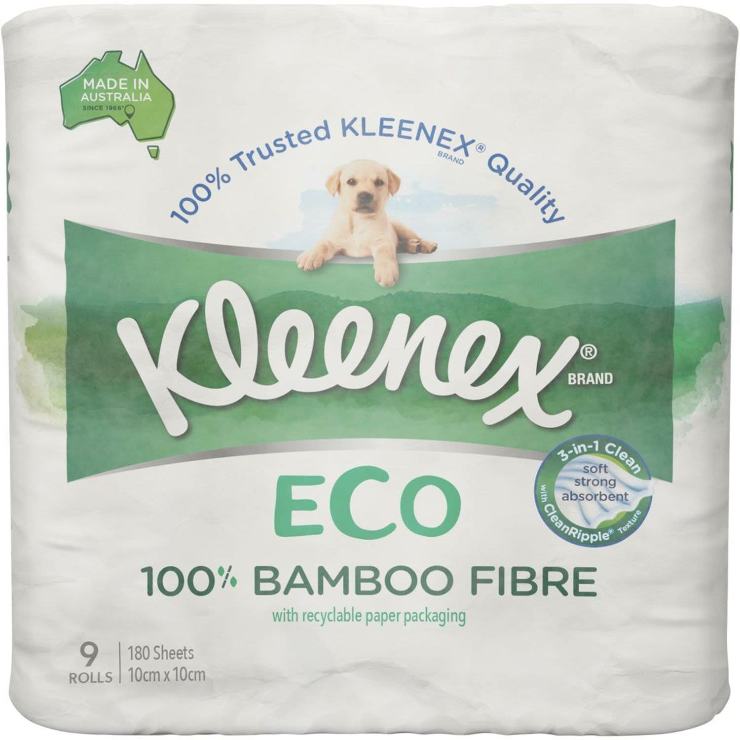 Kleenex Eco 100% Bamboo Fibre Toilet Paper , 9 Each