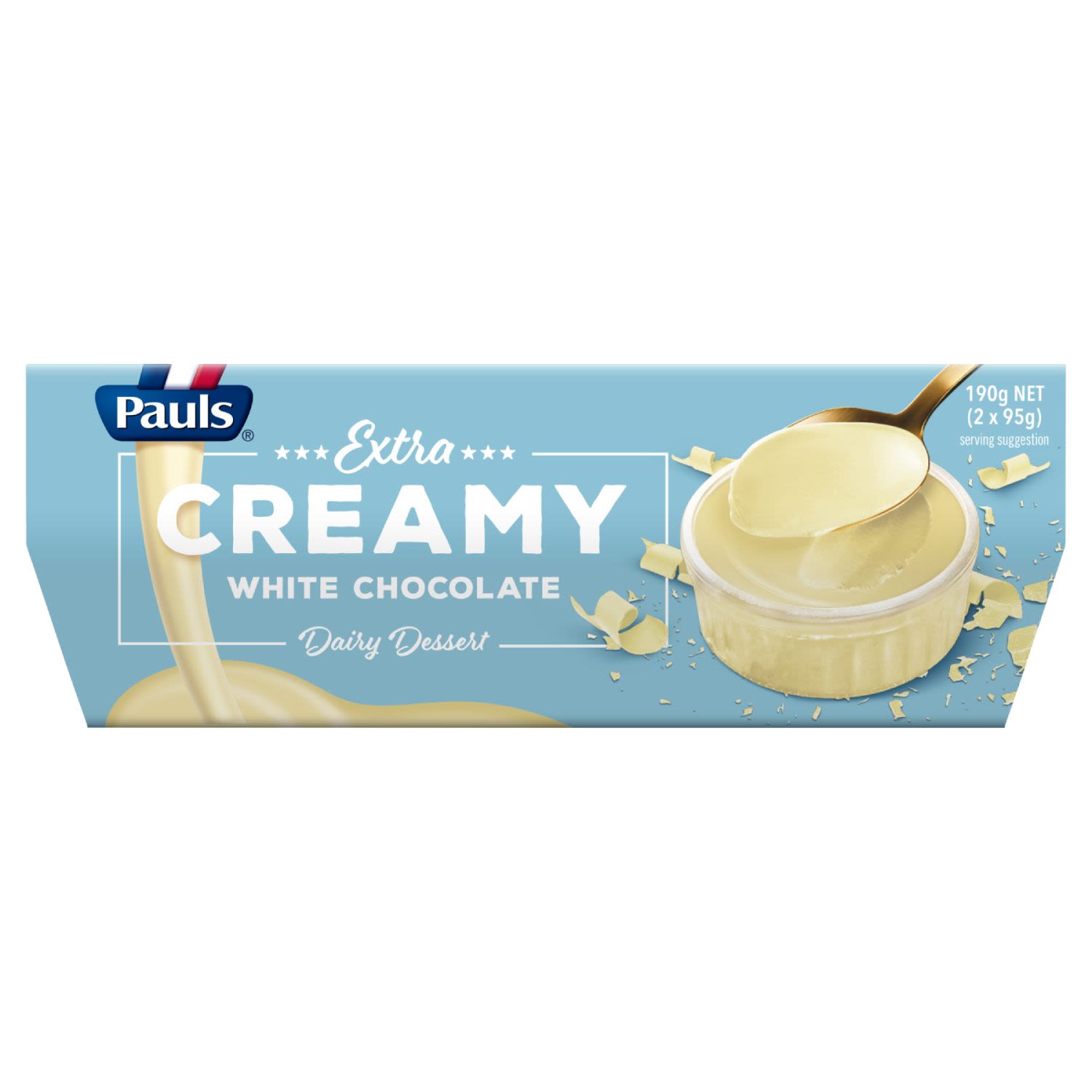 Pauls Extra Creamy White Chocolate Dairy Dessert, 190 Gram
