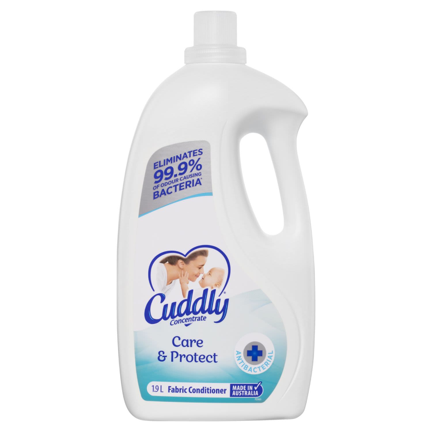 Cuddly Concentrate Fabric Softener Conditioner Care & Protect Antibacterial, 1.9 Litre