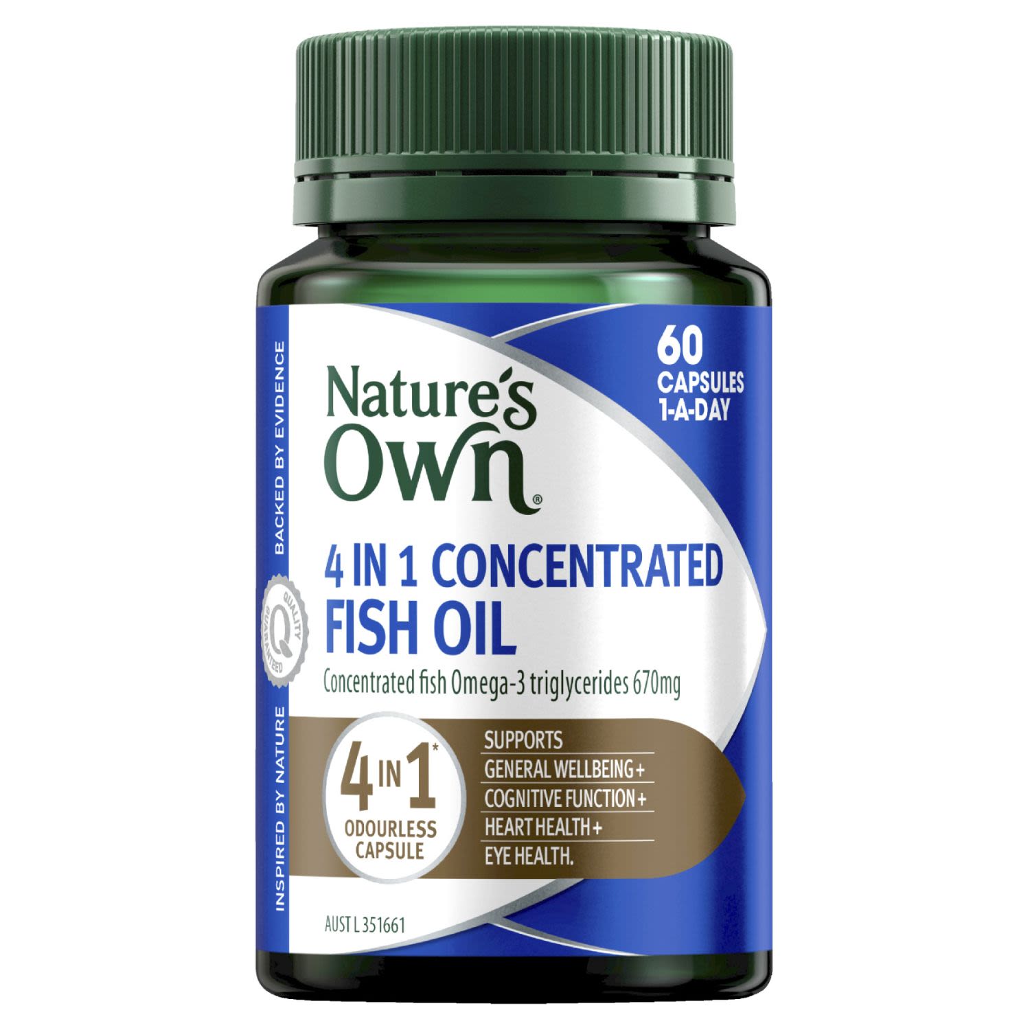 Nature's Own 4 in 1 Concentrated Fish Oil, 60 Each