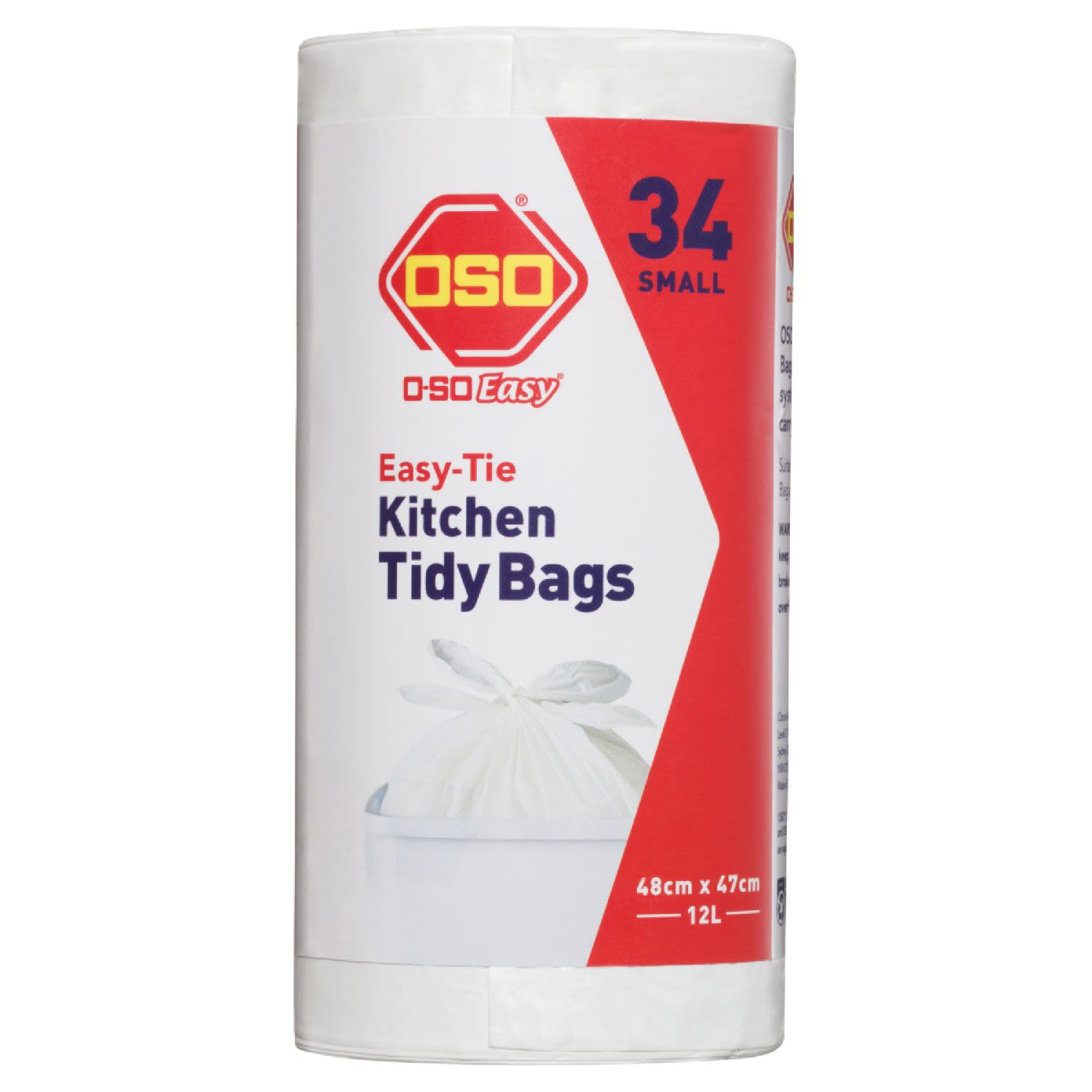 Oso Easy-Tie Kitchen Tidy Bags Small, 34 Each