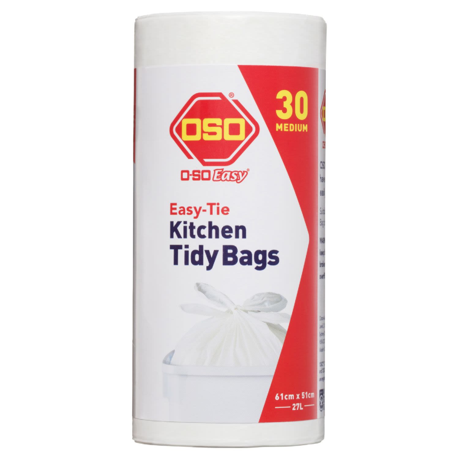 Oso Easy-Tie Kitchen Tidy Bags Medium, 30 Each