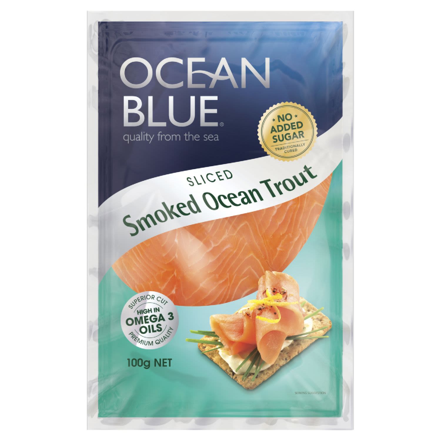 Ocean Blue Smoked Ocean Trout, 100 Gram