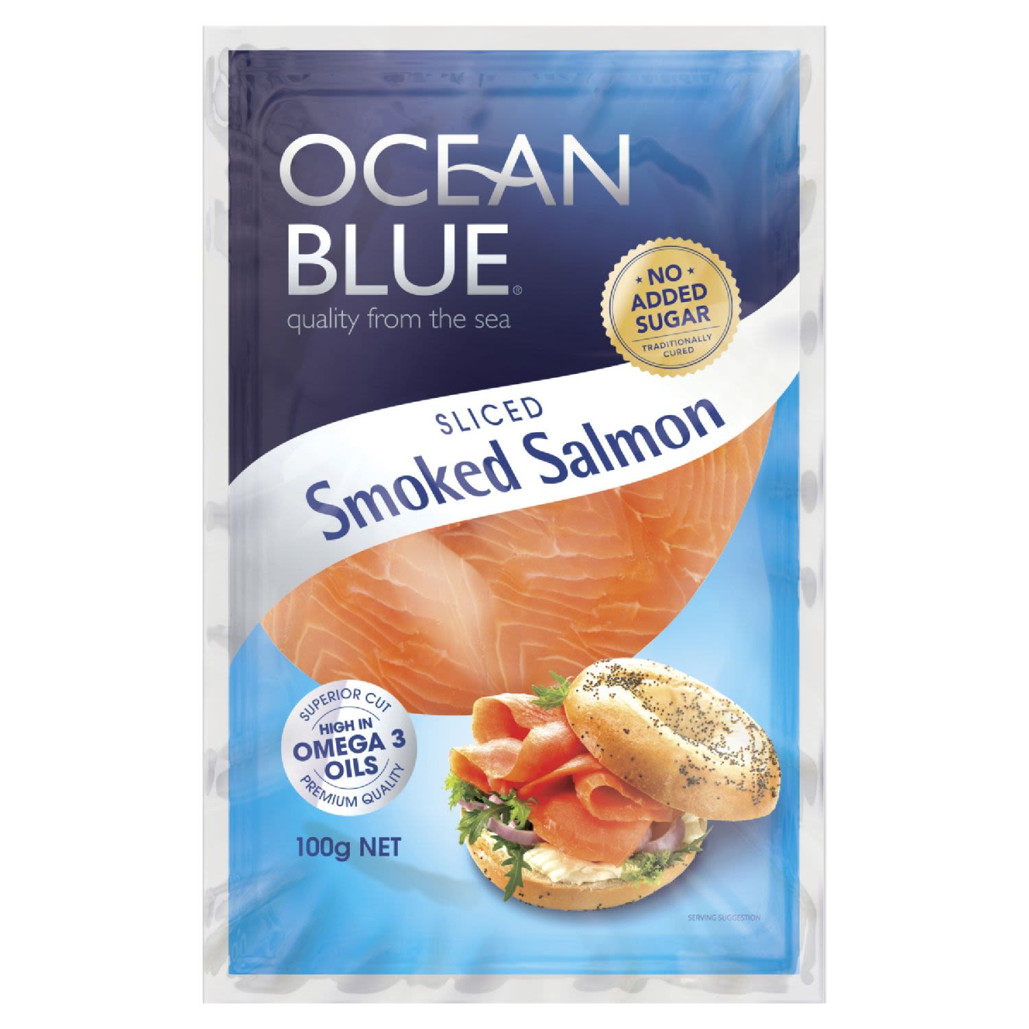 Ocean Blue Smoked Salmon, 100 Gram