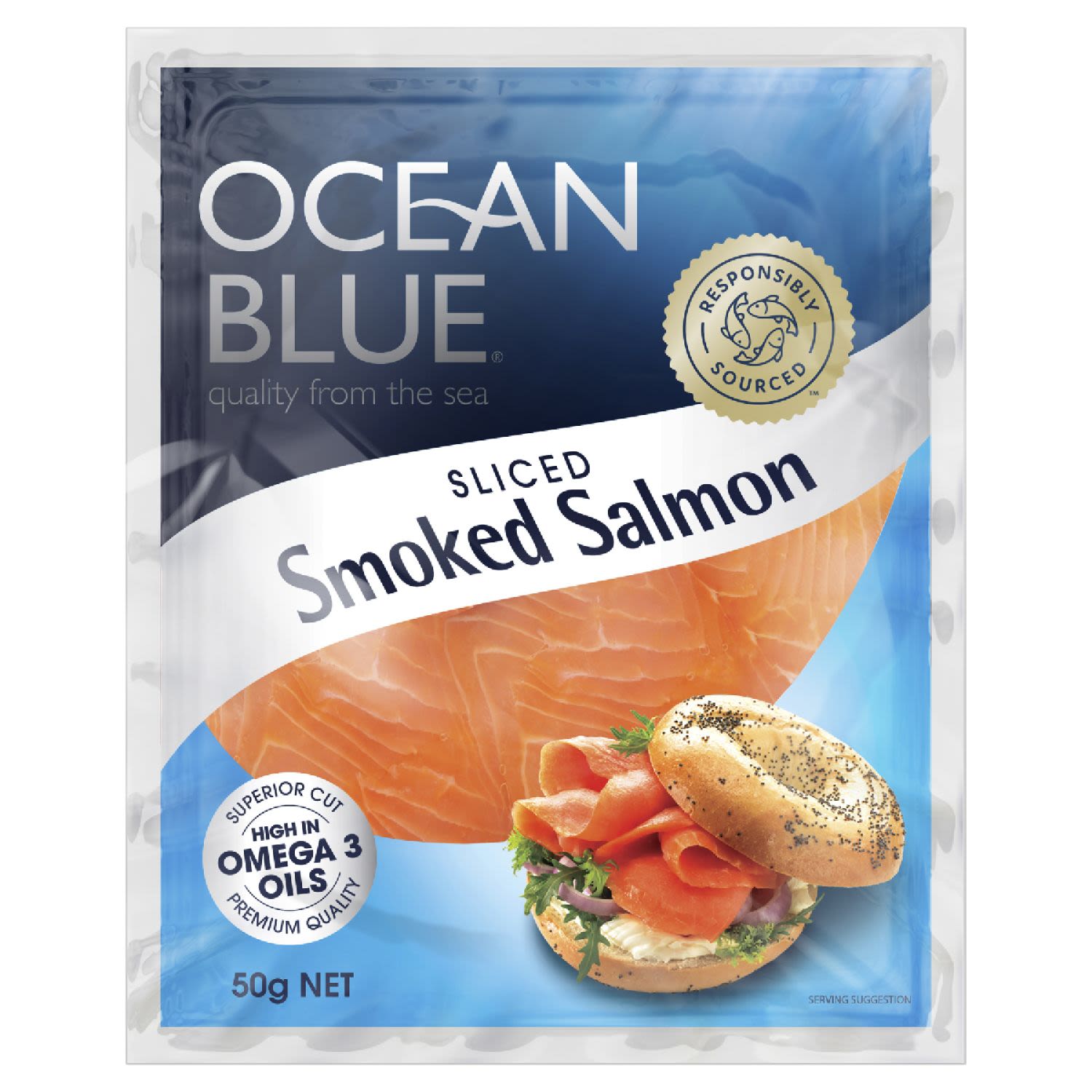 Ocean Blue Smoked Salmon, 50 Gram