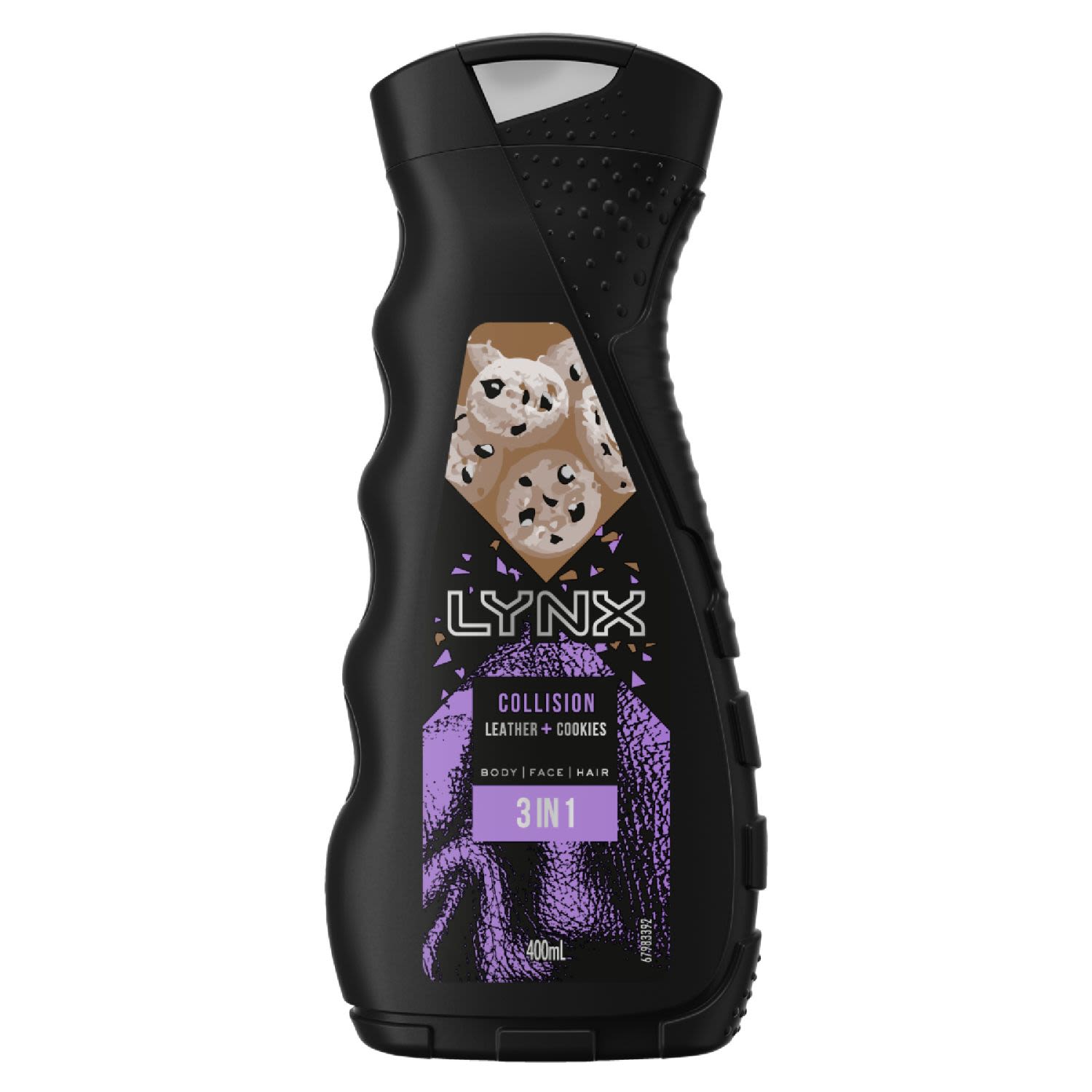 Lynx Body Wash Collision Leather + Cookies, 400 Millilitre