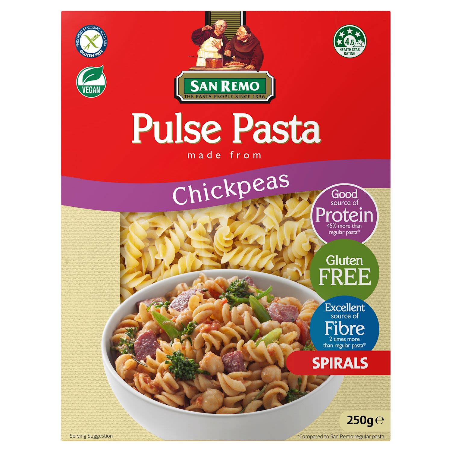 San Remo Pulse Pasta Chickpeas Spirals
