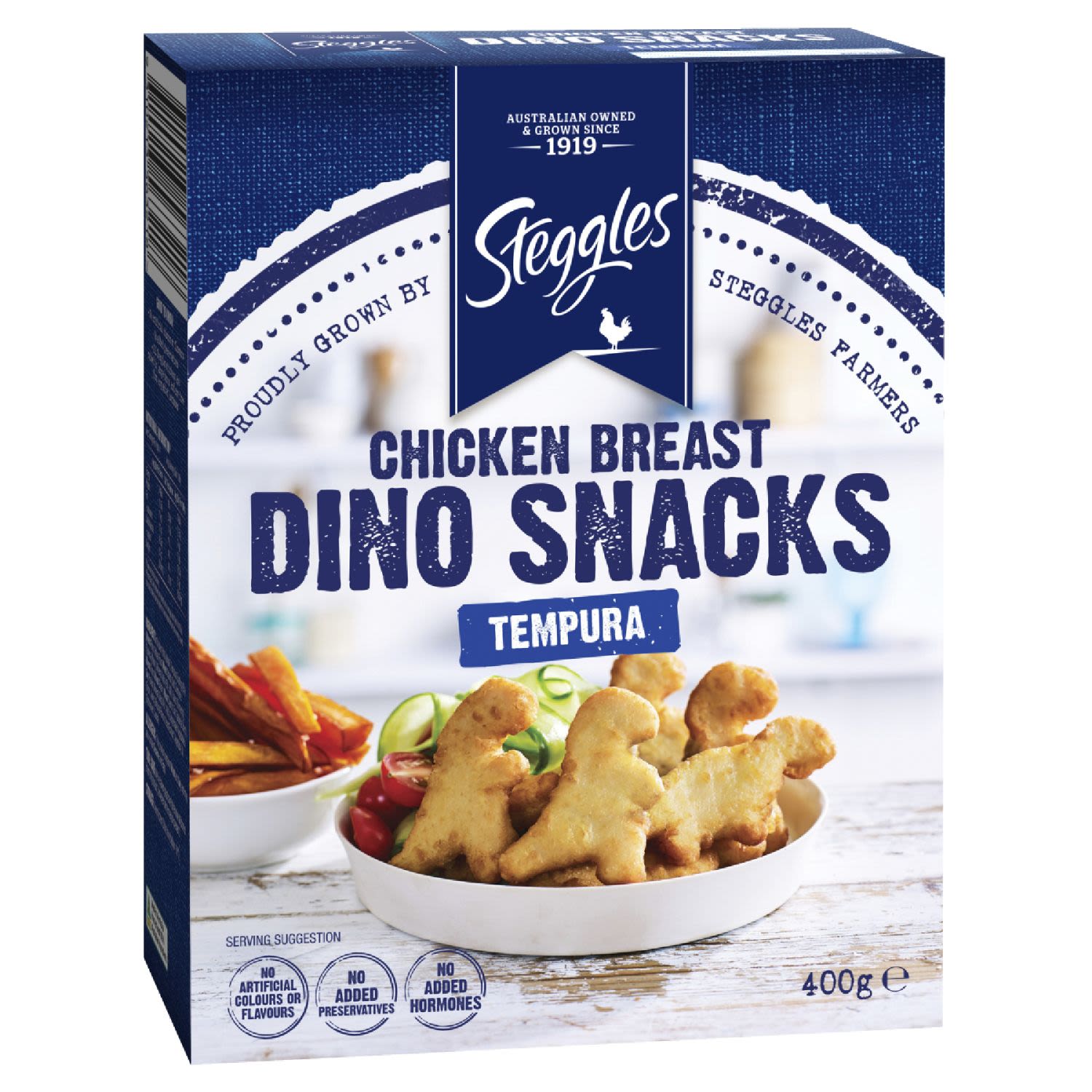 Steggles Chicken Dino Snacks Tempura, 400 Gram