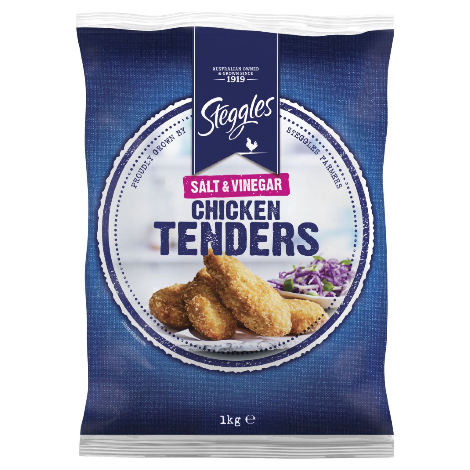 Steggles Chicken Tenders Salt & Vinegar, 1 Kilogram