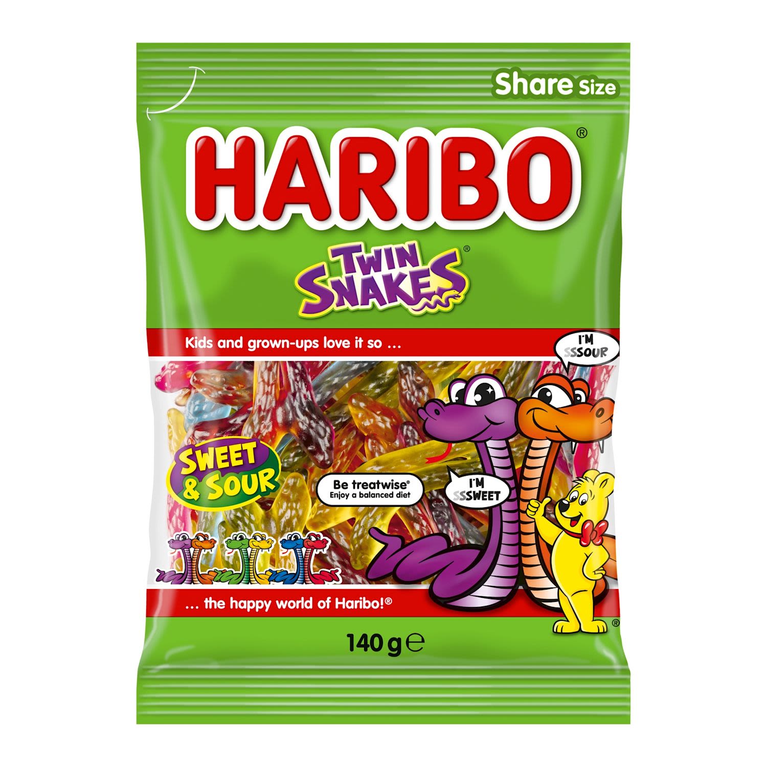 Haribo Twin Snakes Sweet & Sour