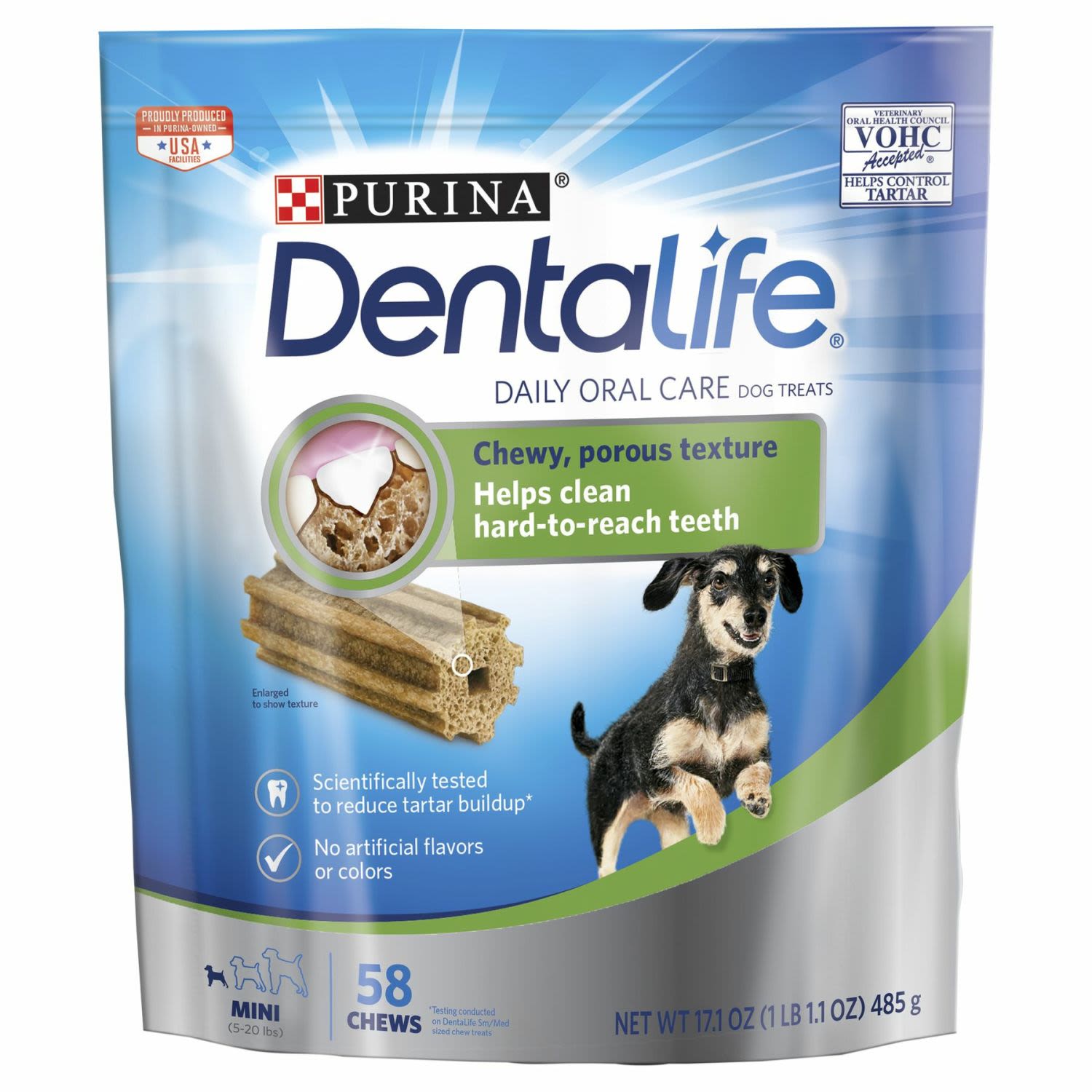 Dentalife Adult Daily Mini Breed Dog Dental Treats, 485 Gram