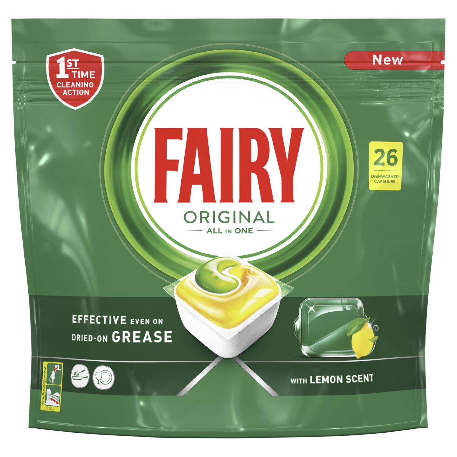 Fairy Original All in One Automatic Dishwasher Tablets, 26 Each